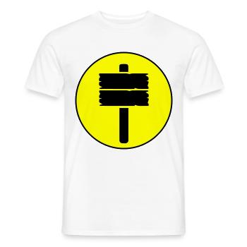 Signpost icon - Men's T-Shirt - white - Front - AI Model Male 178 dark (178cm)