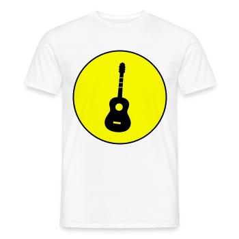 Gitarre Akustik - Männer T-Shirt - Weiß - Vorne - AI Model Male 178 dark (178cm)