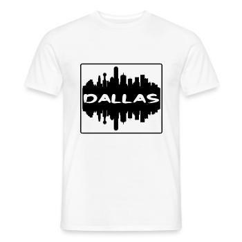 Dallas Texas États-Unis Skyline Silhouette Voyage Souveni - T-shirt homme - blanc - Devant - AI Model Male 178 dark (178cm)