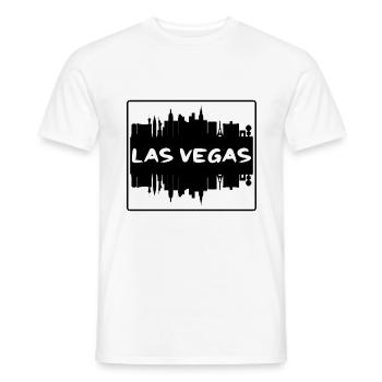 Las Vegas Nevada Usa Skyline Silhouette Travel Sou - T-shirt homme - blanc - Devant - AI Model Male 178 dark (178cm)