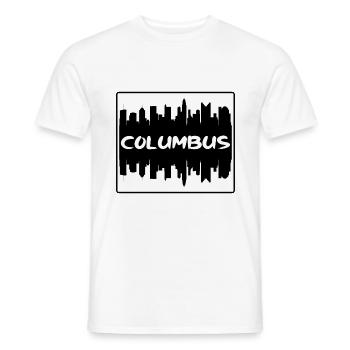 Columbus Ohio Usa Skyline Silhouette Reisesouven - Männer T-Shirt - Weiß - Vorne - AI Model Male 178 dark (178cm)