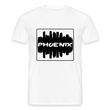Phoenix Arizona États-Unis Skyline Silhouette Souv de voyage - T-shirt homme - blanc - Devant - AI Model Male 178 dark (178cm)