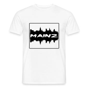 Mayence Allemagne Skyline Silhouette Souvenir de voyage - T-shirt homme - blanc - Devant - AI Model Male 178 dark (178cm)