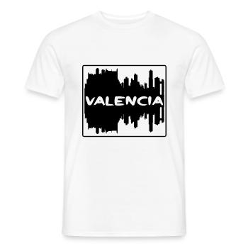 Valencia Spain Skyline Silhouette Travel Souvenir - Men's T-Shirt - white - Front - AI Model Male 178 dark (178cm)