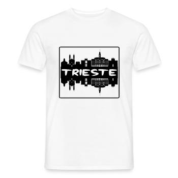 Trieste Italie Skyline Silhouette Souvenir de Voyage - T-shirt homme - blanc - Devant - AI Model Male 178 dark (178cm)