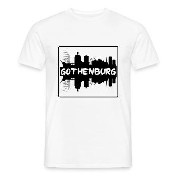 Göteborg Suède Skyline Silhouette Travel Souven - T-shirt homme - blanc - Devant - AI Model Male 178 dark (178cm)