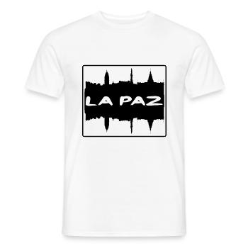 La Paz Bolivia Skyline Silhouette Souvenir de voyage - T-shirt homme - blanc - Devant - AI Model Male 178 dark (178cm)
