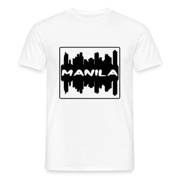 Manila Philippines Skyline Silhouette Travel Souve - Men's T-Shirt - white - Front - AI Model Male 178 dark (178cm)
