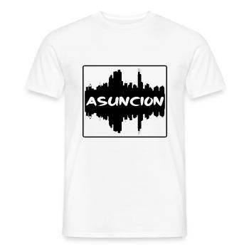 Asuncion Paraguay Skyline Silhouette Voyage Souven - T-shirt homme - blanc - Devant - AI Model Male 178 dark (178cm)