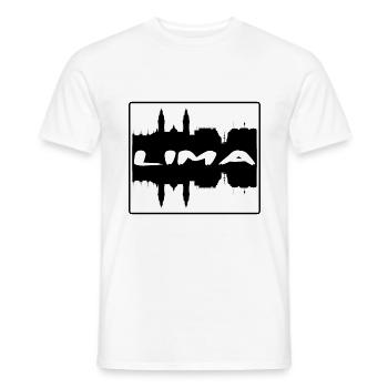 Lima Peru Skyline Silhouette Reise Souvenir - Männer T-Shirt - Weiß - Vorne - AI Model Male 178 dark (178cm)