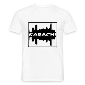 Karachi Pakistan Skyline Silhouette Travel Souveni - Männer T-Shirt - Weiß - Vorne - AI Model Male 178 dark (178cm)