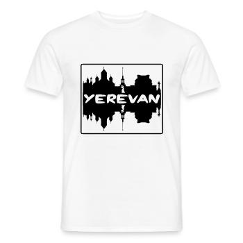 Erevan Arménie Skyline Silhouette Souvenir de voyage - T-shirt homme - blanc - Devant - AI Model Male 178 dark (178cm)