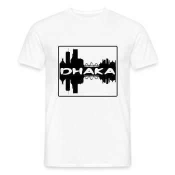 Dhaka Bangladesh Skyline Silhouette Travel Souveni - Men's T-Shirt - white - Front - AI Model Male 178 dark (178cm)