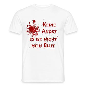 Keine Angst. Es ist nicht mein Blut - Männer T-Shirt - Weiß - Vorne - AI Model Male 178 dark (178cm)