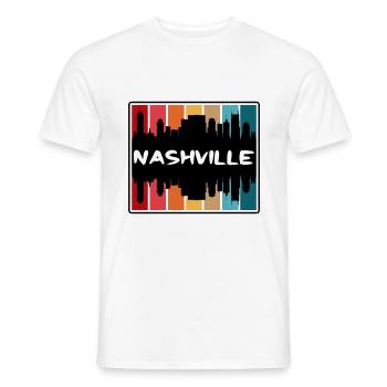Nashville Tennessee USA Skyline Silhouette Reisen - Männer T-Shirt - Weiß - Vorne - AI Model Male 178 dark (178cm)