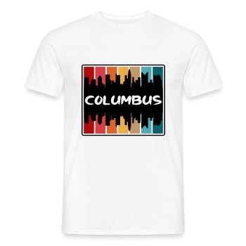 Columbus Ohio États-Unis Skyline Silhouette Travel Souven - T-shirt homme - blanc - Devant - AI Model Male 178 dark (178cm)