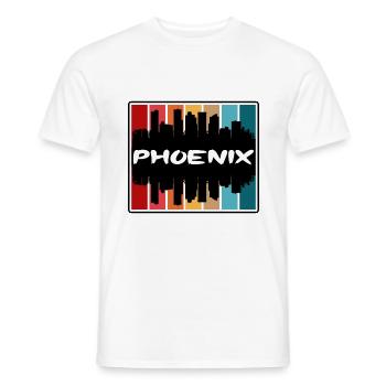 Phoenix Arizona États-Unis Skyline Silhouette Souv de voyage - T-shirt homme - blanc - Devant - AI Model Male 178 dark (178cm)
