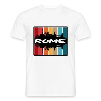 Rome Italy Skyline Silhouette Travel Souvenir - Men's T-Shirt - white - Front - AI Model Male 178 dark (178cm)