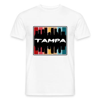 Tampa Florida Usa Skyline Silhouette Travel Souven - Men's T-Shirt - white - Front - AI Model Male 178 dark (178cm)