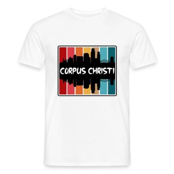Corpus Christi Texas Usa Skyline Silhouette Travel - Männer T-Shirt - Weiß - Vorne - AI Model Male 178 dark (178cm)