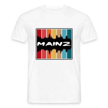 Mayence Allemagne Skyline Silhouette Souvenir de voyage - T-shirt homme - blanc - Devant - AI Model Male 178 dark (178cm)