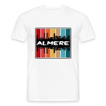 Almere Pays-Bas Skyline Silhouette Souve de voyage - T-shirt homme - blanc - Devant - AI Model Male 178 dark (178cm)