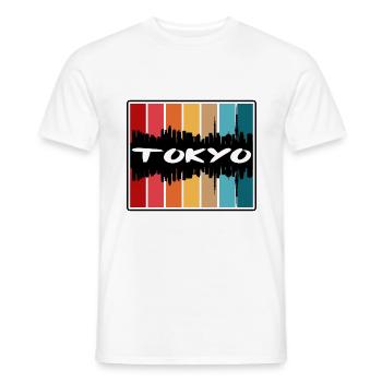 Tokyo Japan Skyline Silhouette Reisesouvenir - Männer T-Shirt - Weiß - Vorne - AI Model Male 178 dark (178cm)