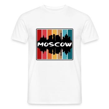 Moscou Russie Skyline Silhouette Souvenir de voyage - T-shirt homme - blanc - Devant - AI Model Male 178 dark (178cm)