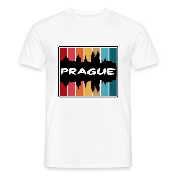 Prag Tschechien Skyline Silhouette Reise Souvenir - Männer T-Shirt - Weiß - Vorne - AI Model Male 178 dark (178cm)