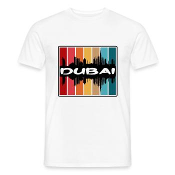 Dubai Uae Skyline Silhouette Travel Souvenir - Men's T-Shirt - white - Front - AI Model Male 178 dark (178cm)
