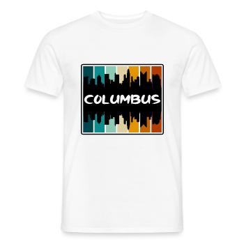 Columbus Ohio États-Unis Skyline Silhouette Travel Souven - T-shirt homme - blanc - Devant - AI Model Male 178 dark (178cm)