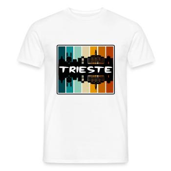 Trieste Italie Skyline Silhouette Souvenir de voyage - T-shirt homme - blanc - Devant - AI Model Male 178 dark (178cm)