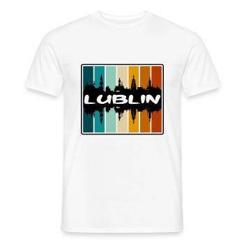 Lublin Pologne Skyline Silhouette Souvenir de voyage - T-shirt homme - blanc - Devant - AI Model Male 178 dark (178cm)