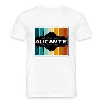 Alicante Espagne Skyline Silhouette Voyage Souvenir - T-shirt homme - blanc - Devant - AI Model Male 178 dark (178cm)