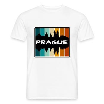 Prag Tschechien Skyline Silhouette Reise Souvenir - Männer T-Shirt - Weiß - Vorne - AI Model Male 178 dark (178cm)