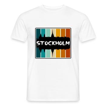 Stockholm Schweden Skyline Silhouette Travel Souveni - Männer T-Shirt - Weiß - Vorne - AI Model Male 178 dark (178cm)