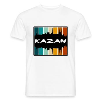 Kazan Russie Skyline Silhouette Souvenir de voyage - T-shirt homme - blanc - Devant - AI Model Male 178 dark (178cm)