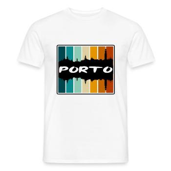 Porto Portugal Skyline Silhouette Reise Souvenir - Männer T-Shirt - Weiß - Vorne - AI Model Male 178 dark (178cm)