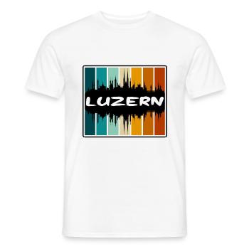 Luzern Schweiz Skyline Silhouette Travel Souve - Männer T-Shirt - Weiß - Vorne - AI Model Male 178 dark (178cm)