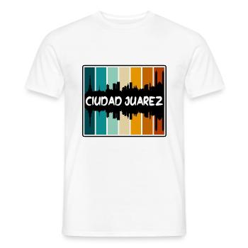 Ciudad Juarez Mexique Skyline Silhouette Voyage Sou - T-shirt homme - blanc - Devant - AI Model Male 178 dark (178cm)