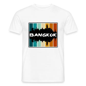 Bangkok Thailand Skyline Silhouette Travel Souveni - Men's T-Shirt - white - Front - AI Model Male 178 dark (178cm)