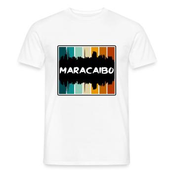 Maracaibo Venezuela Skyline Silhouette Souv de voyage - T-shirt homme - blanc - Devant - AI Model Male 178 dark (178cm)
