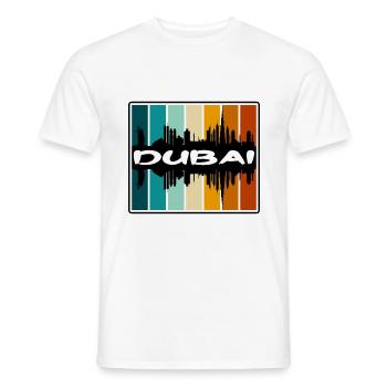 Dubai Uae Skyline Silhouette Travel Souvenir - Men's T-Shirt - white - Front - AI Model Male 178 dark (178cm)
