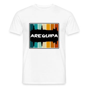 Arequipa Peru Skyline Silhouette Reise Souvenir - Männer T-Shirt - Weiß - Vorne - AI Model Male 178 dark (178cm)