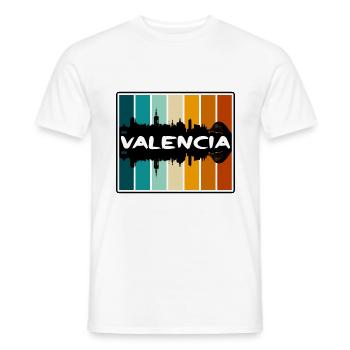 Valencia Venezuela Skyline Silhouette Travel Souve - T-shirt homme - blanc - Devant - AI Model Male 178 dark (178cm)