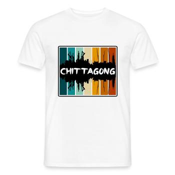 Chittagong Bangladesch Skyline Silhouette Reisen So - Männer T-Shirt - Weiß - Vorne - AI Model Male 178 dark (178cm)