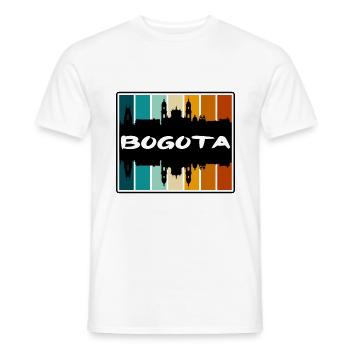 Bogotá Kolumbien Skyline Silhouette Reisesouvenir - Männer T-Shirt - Weiß - Vorne - AI Model Male 178 dark (178cm)