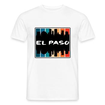 El Paso Texas Usa Skyline Silhouette Travel Souven - Männer T-Shirt - Weiß - Vorne - AI Model Male 178 dark (178cm)