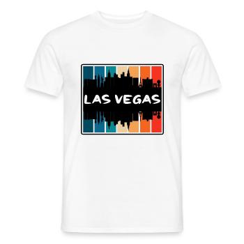 Las Vegas Nevada USA Skyline Silhouette Reisen Sou - Männer T-Shirt - Weiß - Vorne - AI Model Male 178 dark (178cm)