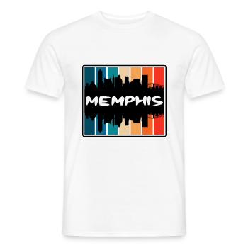 Memphis Tennessee Usa Skyline Silhouette Travel So - Men's T-Shirt - white - Front - AI Model Male 178 dark (178cm)
